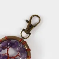 Брелок ловец снов "Великое древо" 19 см, цв. фиолетовый