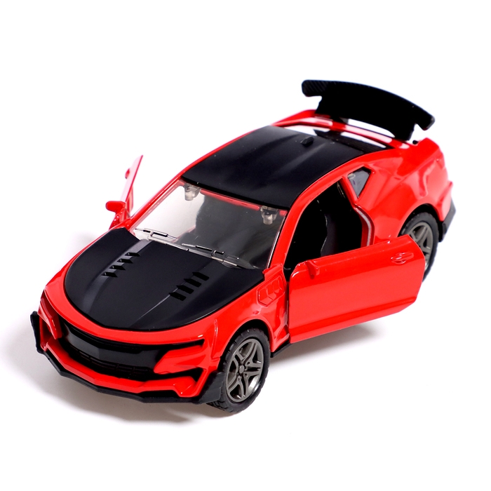 Машина металлическая &laquo;Ночные гонки&raquo;, инерционная, 1:32, открываются двери, звуковые и световые эффекты, цвет красный