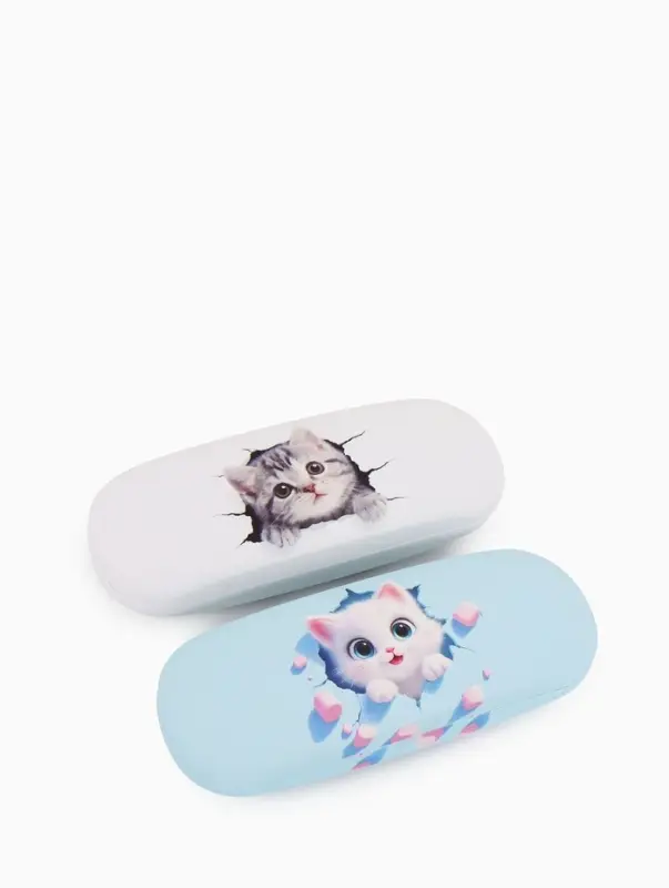 Футляр для очков Коты, 16*4*6 см, хлопушка, МИКС