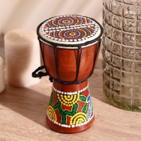 Сувенирный музыкальный инструмент "Барабан Джембе Цветочный узор" 11x11x20 см МИКС Сувенирный музыкальный инструмент "Барабан Джембе Цветочный узор" 11x11x20 см МИКС