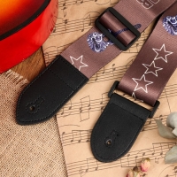 Ремень для гитары Stars, 60-117 х 5 см, коричневый Ремень для гитары Stars, 60-117 х 5 см, коричневый