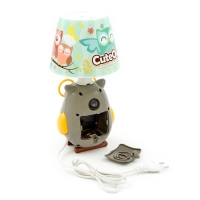 Часы с подсветкой "Совушка" детские настольные, плавный ход, на батарейках АА