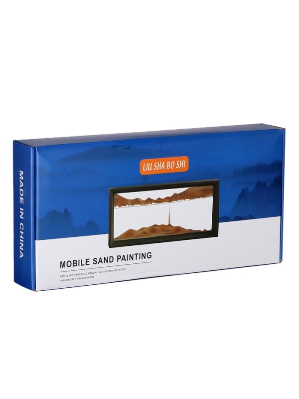 Песочные часы-картина, 17 х 37 см, антистресс, песок синий