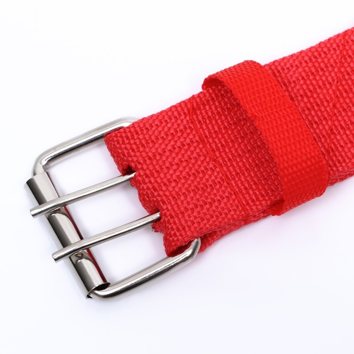 Ошейник четырехслойный светоотражающий с вертлюгом, 65 х 4 см, красный