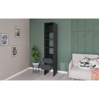 Модульная Гардеробная система Модус стеллаж 2,09х0,4х0,52 графит