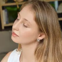 Набор серьги "Леопард" сердце крупное, цветной в серебре