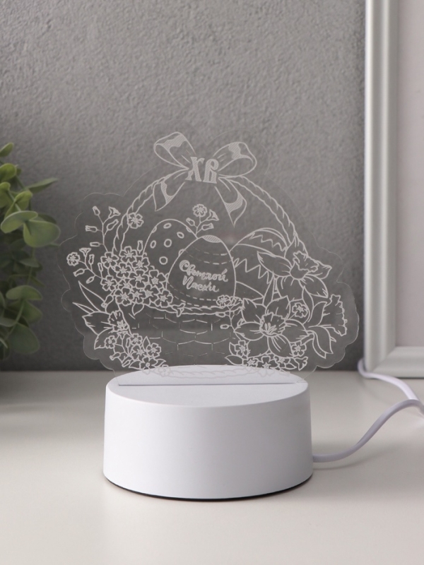 Светильник "Пасхальная корзинка" LED RGB от сети RISALUX 9,5х17х16,3 см