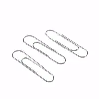 Скрепки 33мм оцинкованные в картонной коробке 100 штук, загнутые