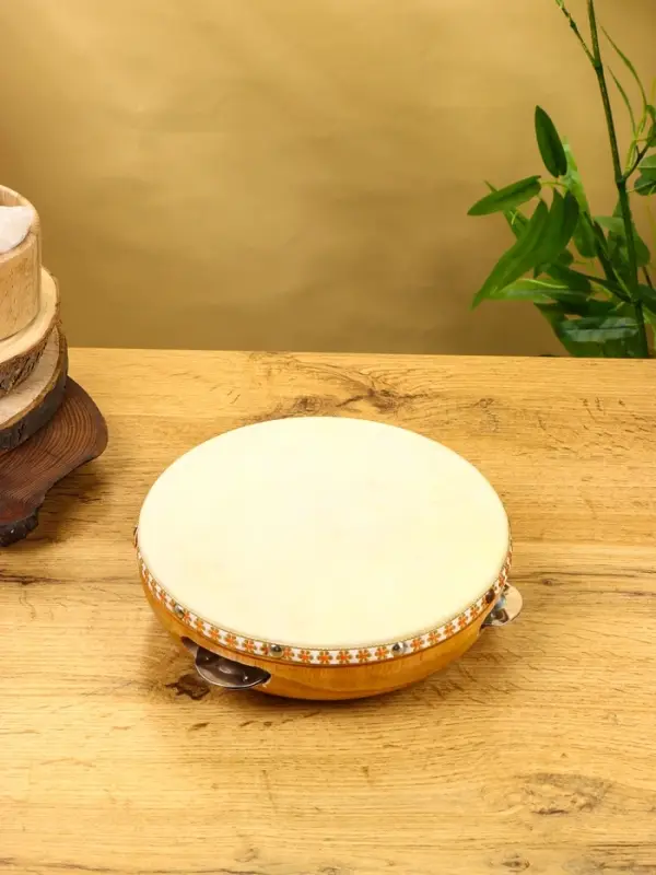 Сувенирный музыкальный инструмент "Бубен" махагон, 19х19х7 см