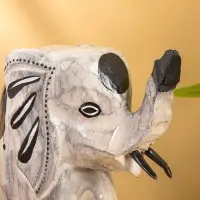 Сувенир "Слоник на прогулке" дерево 11х25х25 см