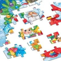 Пазл детский &laquo;Дедушка Мороз и Снегурочка&raquo;, 54 элемента