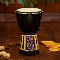 Сувенирный музыкальный инструмент "Барабан Джембе" 15х9,5х9,5 см МИКС Сувенирный музыкальный инструмент "Барабан Джембе" 15х9,5х9,5 см МИКС
