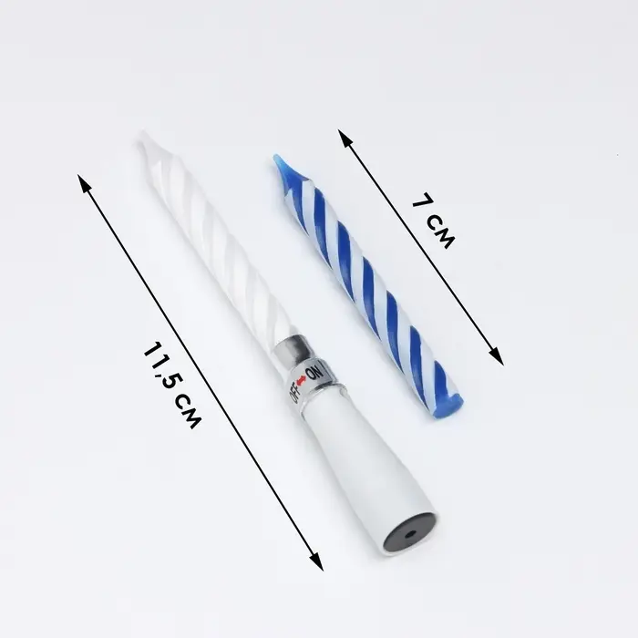 Свечи для торта &laquo;Яркая полоска&raquo;, 7 см, набор 3 витых и музыкальная