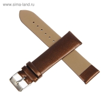 Ремешок для часов "Соломон", 20 мм, экокожа, l-19 см, коричневый Ремешок для часов "Соломон", 20 мм, экокожа, l-19 см, коричневый