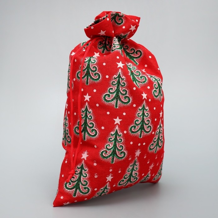 Мешочек подарочный холща &laquo;Дарю тебе&raquo;, ёлки, 16 х 24 см +/- 1.5 см, Новый год