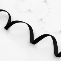 Лента бархатная, 10 мм, 18 &plusmn; 1 м, цвет чёрный №03