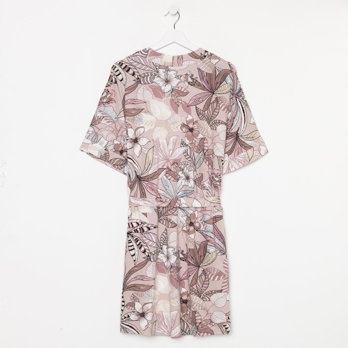 Комплект домашний (халат/сорочка) женский, цвет светло-розовый, размер 50