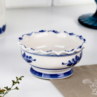 Розетка &laquo;Цветы&raquo;, 10,5х10,5&times;5 см, гжель