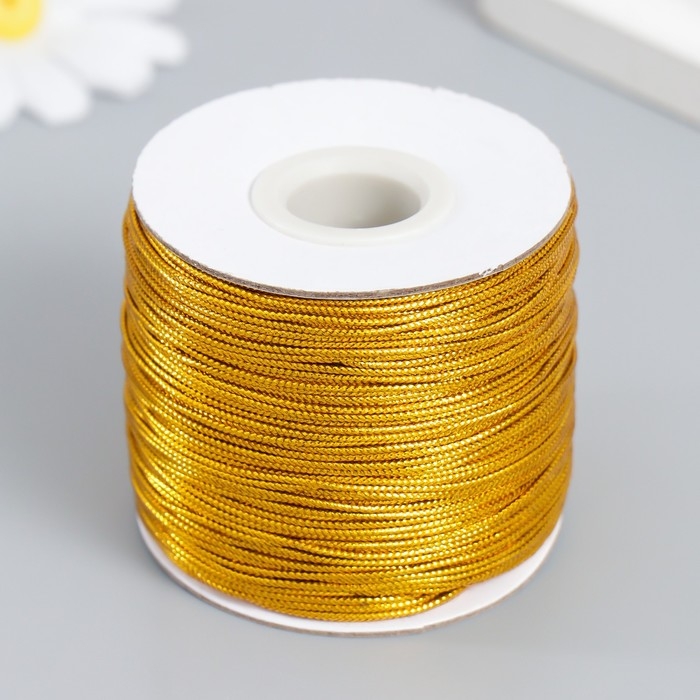 Шнур люрекс 1 мм х 100 м золото
