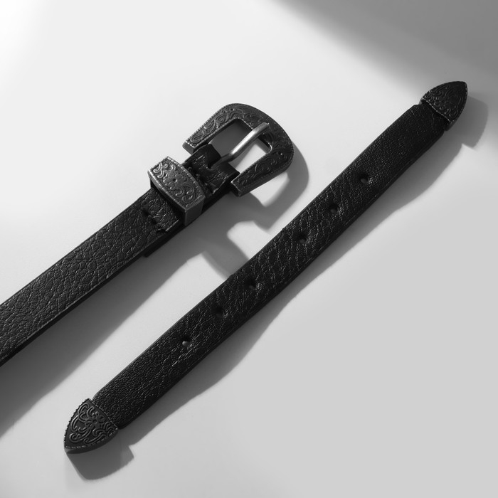 Чокер &laquo;Искушение&raquo; ремешок, цвет чёрный в чернёном серебре, 40 см