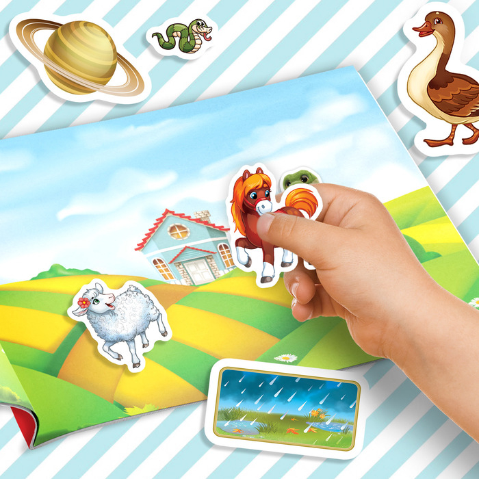 Набор книг 100 наклеек &laquo;Путешествуем вокруг света&raquo;, 3 шт. по 12 стр.