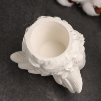 Фигурное кашпо "Мечтающий ангел" 11х11х8см Фигурное кашпо "Мечтающий ангел" 11х11х8см