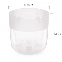 Кашпо для цветов со вставкой &laquo;Линель&raquo;, 4,5 л, d=19 см, h=19 см, прозрачный