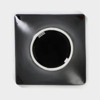 Набор салатников керамических на деревянной подставке &laquo;Инь-Янь.Квадрат&raquo;, 5 предметов: 4 салатника 80 мл, подставка, цвет белый и чёрный