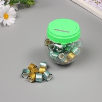 Клейкая лента пластик в банке "Шайн. Золото и голубой" н-р 40 шт 1,2 см, дл.0,9 м 7х7х9 см Клейкая лента пластик в банке "Шайн. Золото и голубой" н-р 40 шт 1,2 см, дл.0,9 м 7х7х9 см