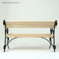 Скамейка уличная со спинкой "Арбат" для сада и дачи, 1.5х1х0.9 м, деревянная, металлическая