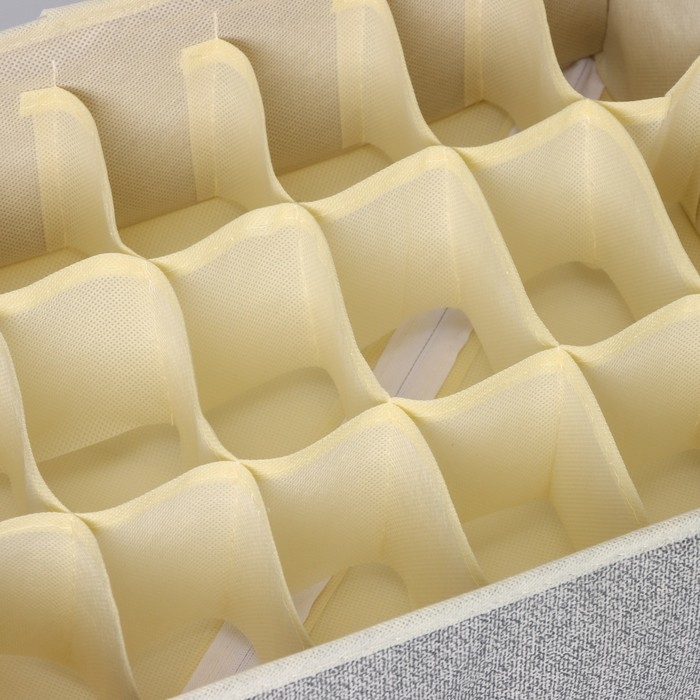 Органайзер для хранения белья Доляна &laquo;Европа&raquo;, 18 ячеек, 35&times;30&times;12 см, цвет бежевый