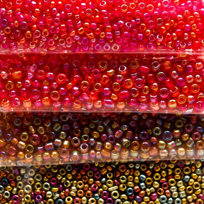 Бисер круглый Бисер круглый "Меланжевые цвета" 8 цветов х 10 грамм