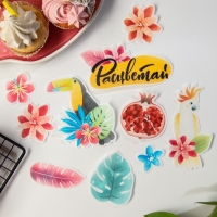 Вафельные картинки съедобные &laquo;Расцветай&raquo; для капкейков, торта KONFINETTA, 10 шт.