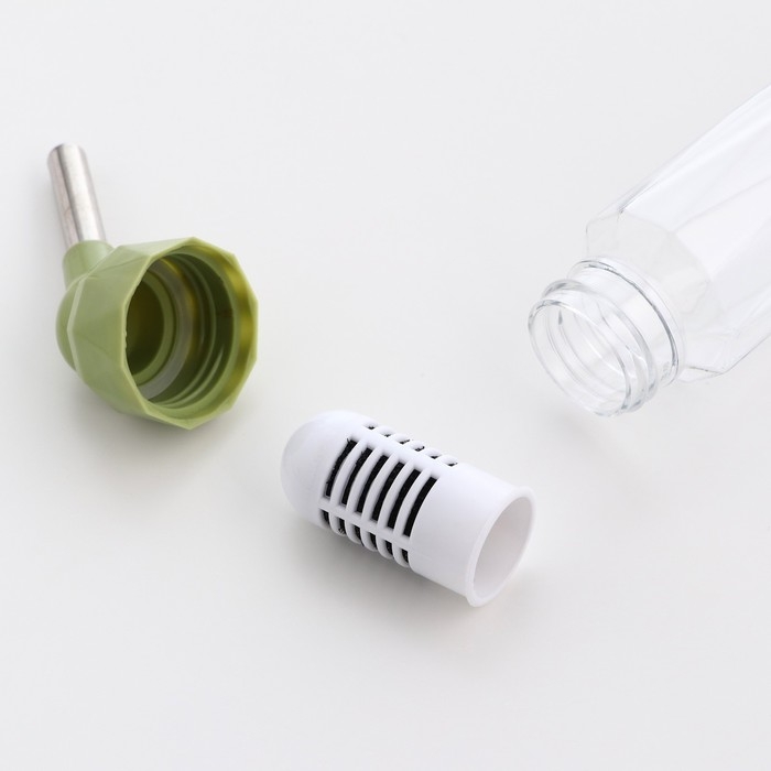 Поилка для грызунов, 80 мл, крепление-пружинка, зелёная