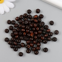 Бусины для творчества дерево "Тёмно-коричневые" d=0,8 см набор 20 гр Бусины для творчества дерево "Тёмно-коричневые" d=0,8 см набор 20 гр