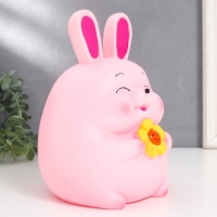 Копилка пластик "Зайчик - пухляш с сердцем/цветком" МИКС 16х15,5х23 см Копилка пластик "Зайчик - пухляш с сердцем/цветком" МИКС 16х15,5х23 см