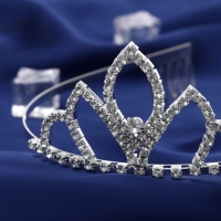 Диадема для волос "Фелиция" очарование, 4,5 см, серебро