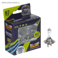 Лампа автомобильная Маяк Ультра Super Light+100%, H7, 12 В, 55 Вт, набор 2 шт Лампа автомобильная Маяк Ультра Super Light+100%, H7, 12 В, 55 Вт, набор 2 шт