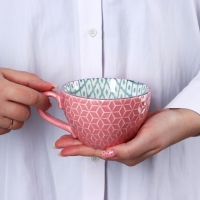 Кружка керамическая &laquo;Винтаж&raquo;, 290 мл, цвет розовый