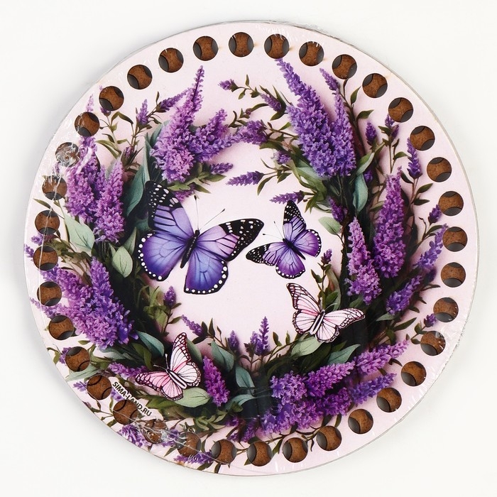 Донышки для вязания 2 в 1 &laquo;Весенняя нежность&raquo;, круг 15 см, хдф 3 мм