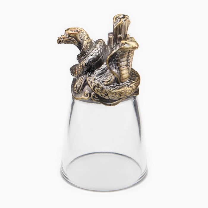 Стопки для водки "Змеи", набор на 3 персоны, стопка 30 мл, бронза