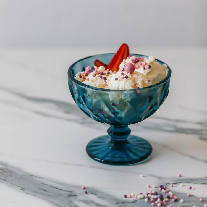 Креманка стеклянная Magistro &laquo;Круиз&raquo;, 350 мл, d=12 см, цвет синий