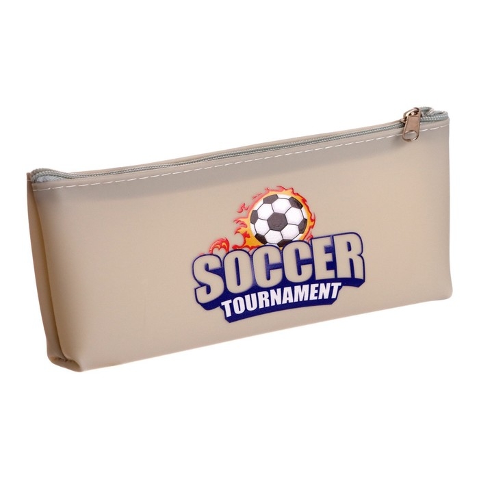 Пенал школьный на молнии "Футбол", МИКС