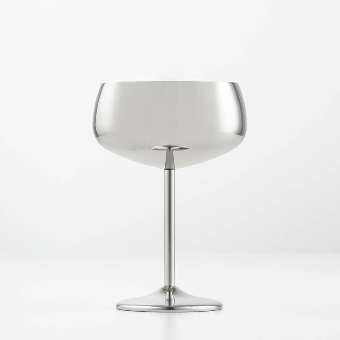 Бокал-коктейльная рюмка из нержавеющей стали, 400 мл, 16&times;11,5 см, цвет серебряный