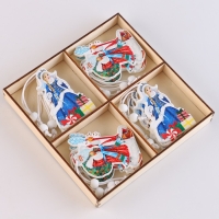 Набор новогодних подвесок &laquo;Дед Мороз и Снегурочка&raquo; 12 шт., МИКС