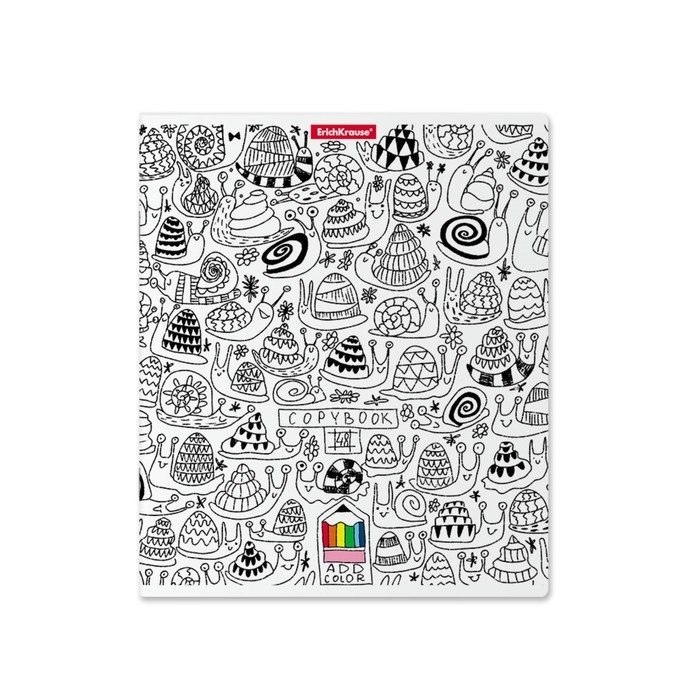 Тетрадь 48 листов в клетку, ErichKrause Add Color. Animals, обложка мелованный картон, блок офсет 100% белизна, МИКС (1 вид в спайке)