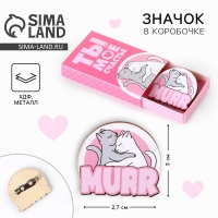 Значок в коробочке &laquo;Ты моё счастье&raquo;, 2,7 х 3 см