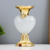 Лава-лампа "Сердце" LED 2Вт от батареек 3хАА золото 12,5х10х20,5 см