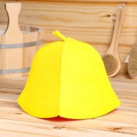 Шапка для бани "Классическая" желтая экофетр Шапка для бани "Классическая" желтая экофетр