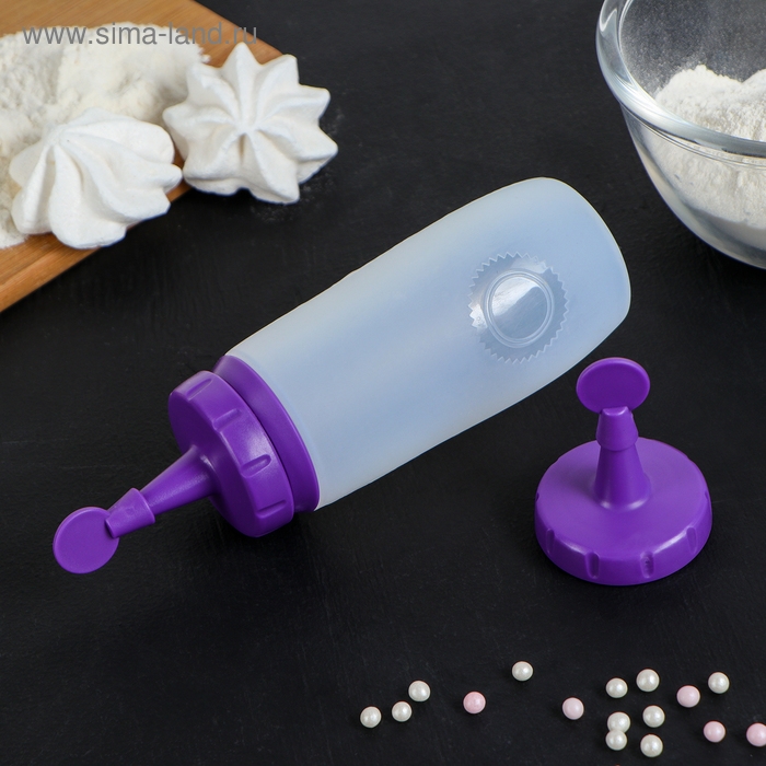 Ёмкость для крема и айсинга Доляна, 5,5&times;17 см, 2 насадки